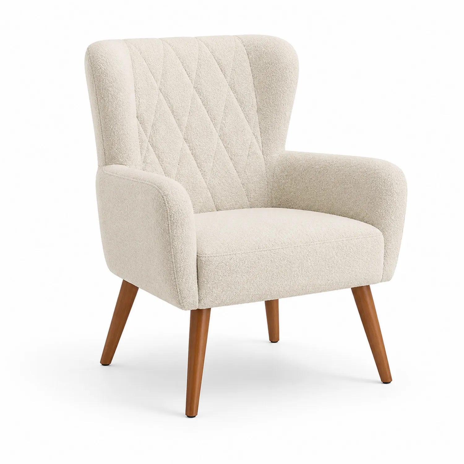 Sessel Bouclé Beige 85x75x80 cm