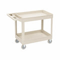 Polypropylen Rollwagen mit 2 Ablagen Beige