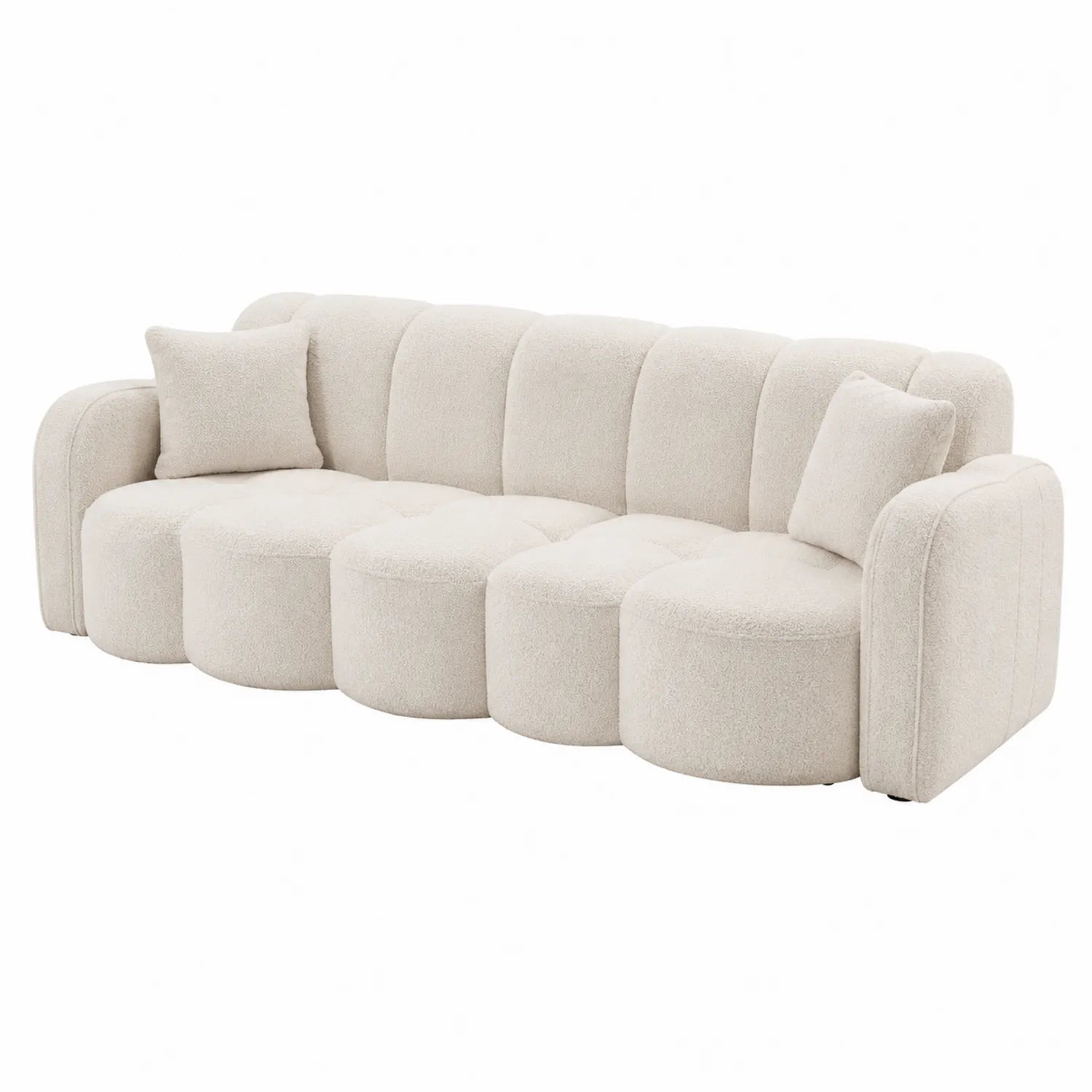 Modulares Sofa-Set aus Stoff Creme 300cm