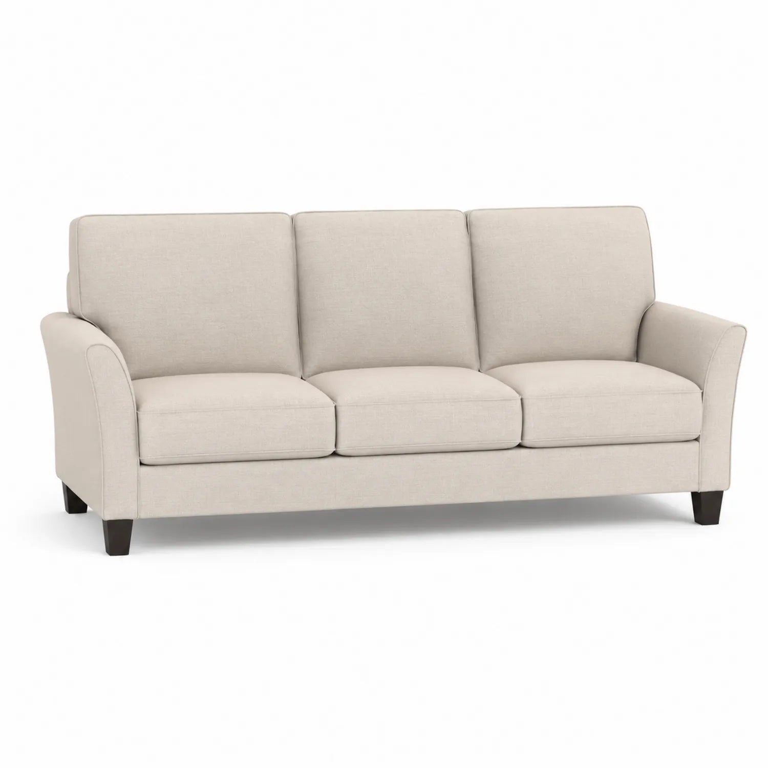 3-Sitzer Sofa Leinen Beige 200x90x85 cm