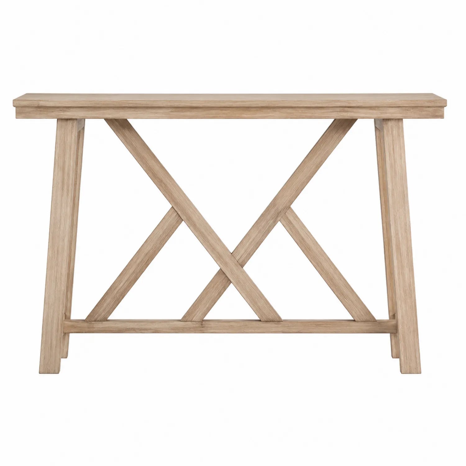 Konsolentisch aus Holz Hellbraun 120 x 40 x 80 cm