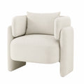 Sessel Bouclé Creme 80x76x75 cm