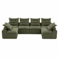 Modulares Ecksofa aus Polyester in Olivgrün