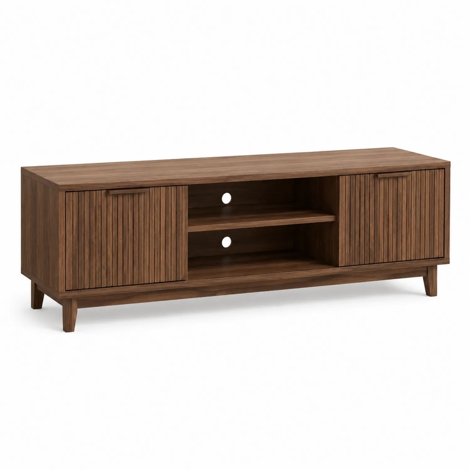 TV-Schrank Walnussholz Braun 150x45x50 cm mit Türen und Regalen