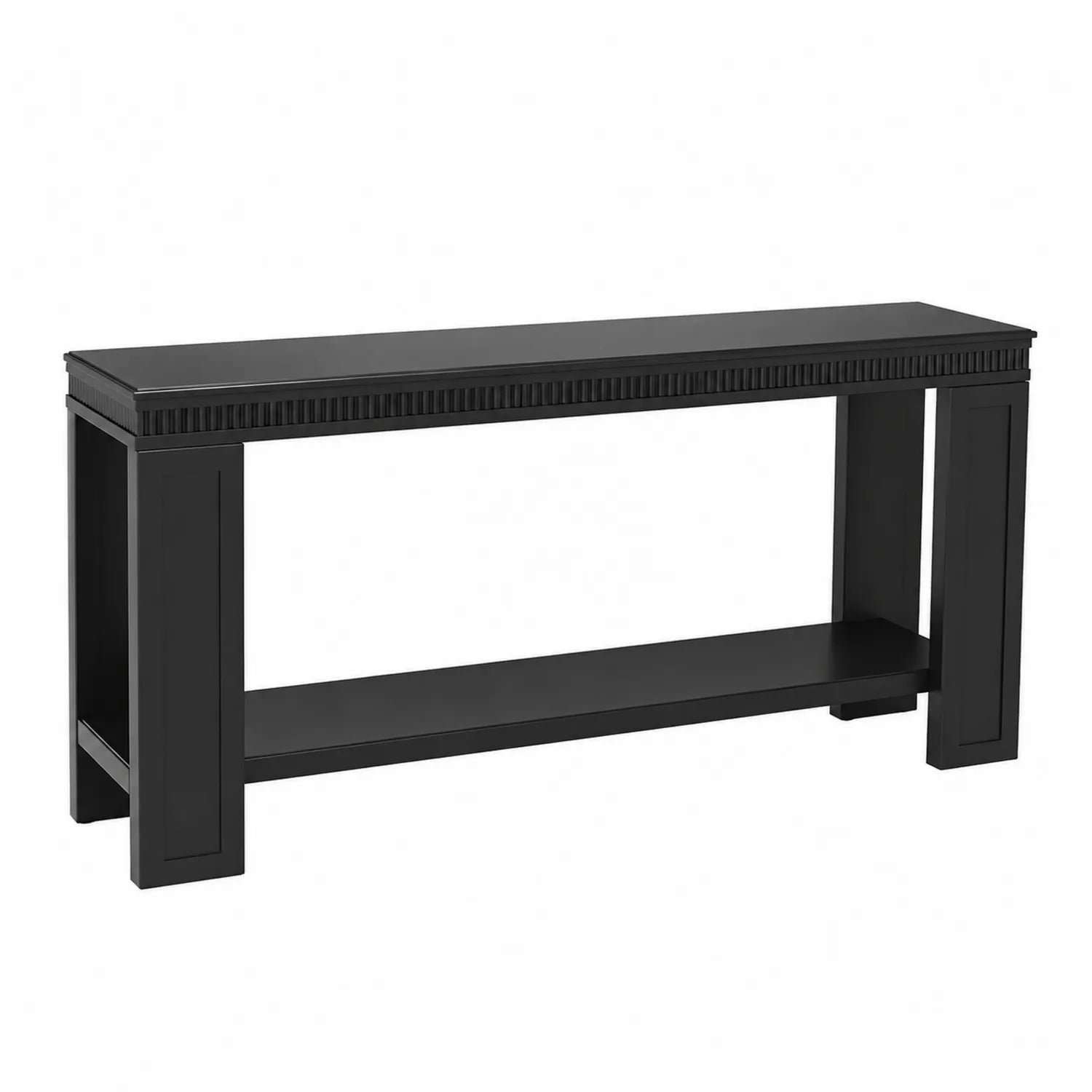 Konsolentisch MDF Holz Schwarz 120x30x80 cm