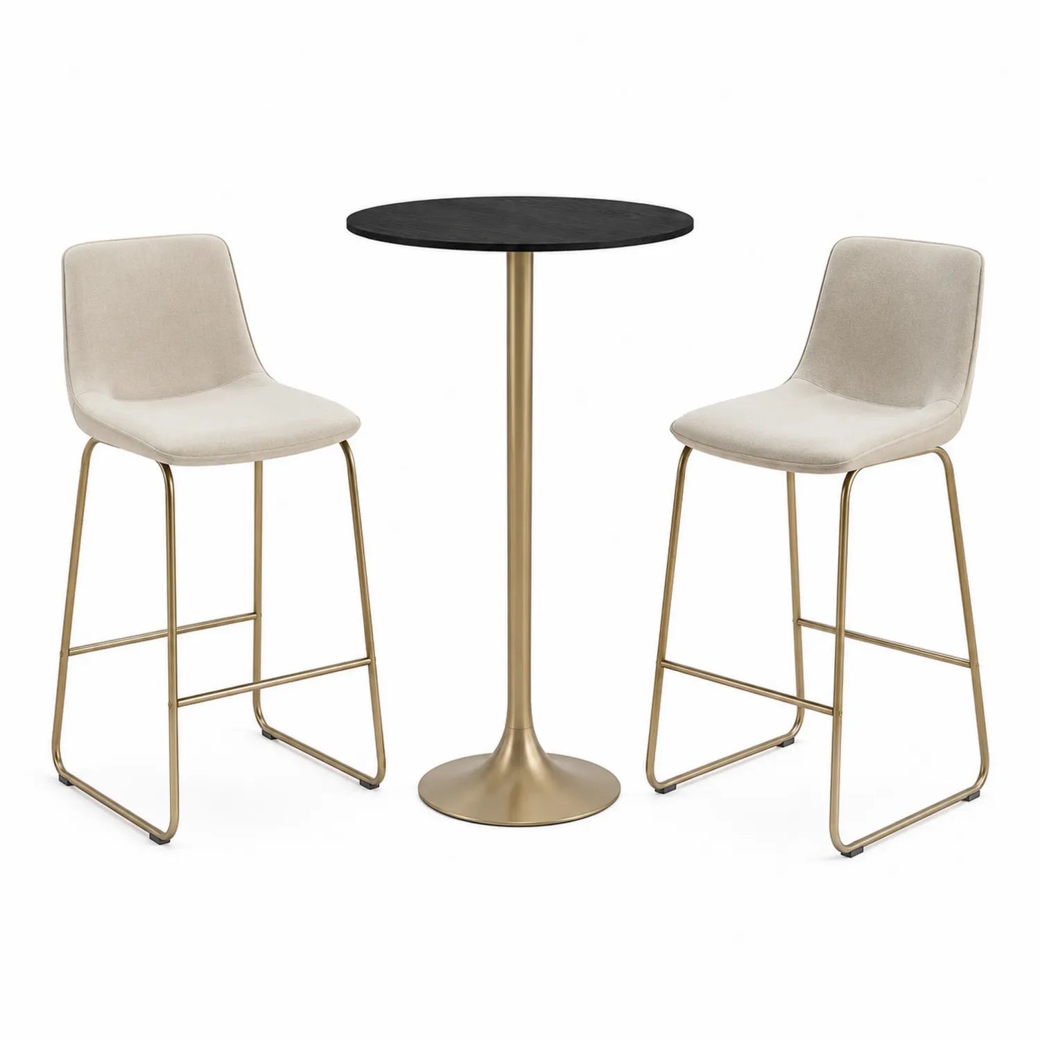 Barmöbel-Set mit Holz und Metall