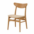 Esszimmerstuhl Eiche Leinen Beige