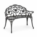Gartenbank Gusseisen Schwarz Mit Blumenmotiv