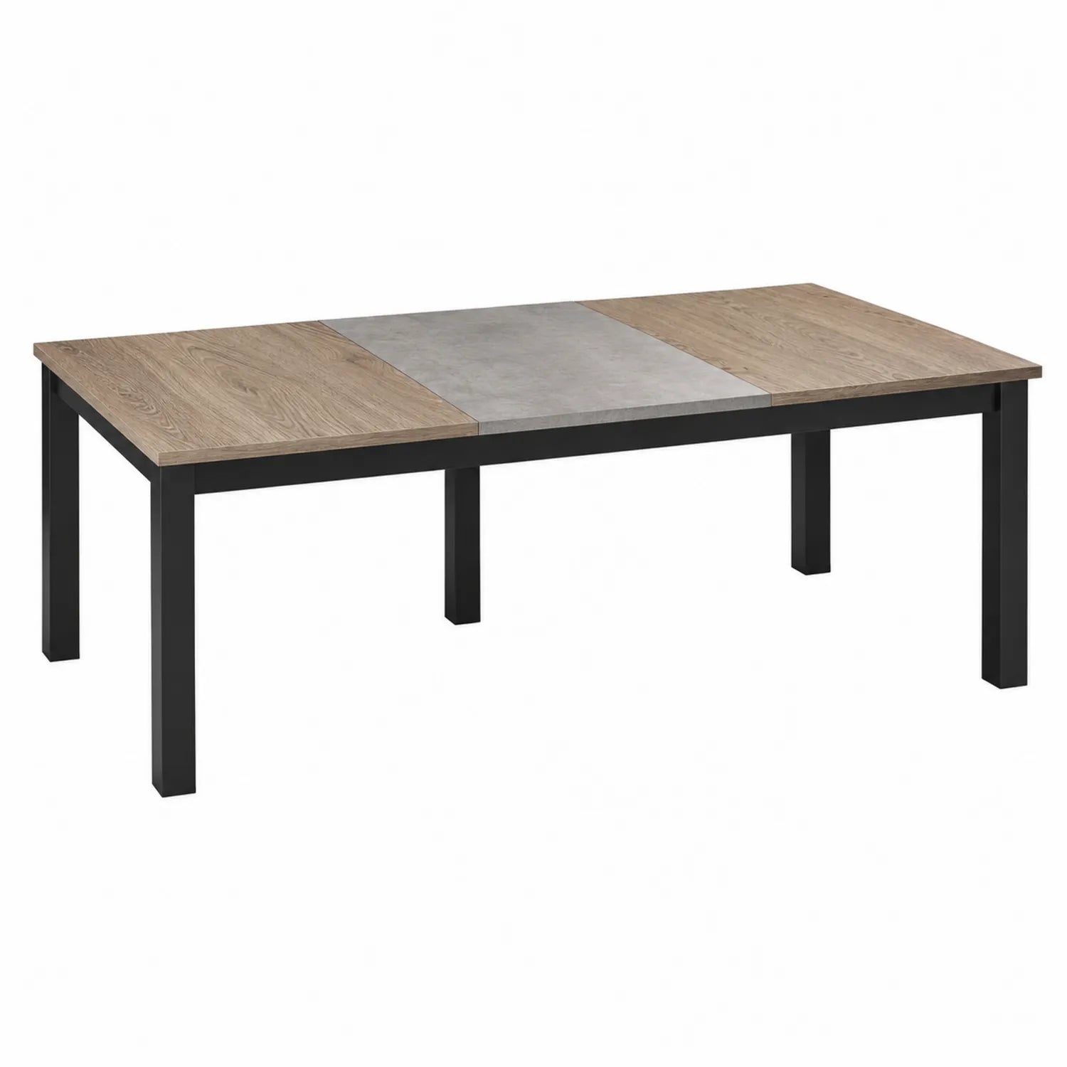 Esstisch Holzspanplatte/Metall Braun/Grau/Schwarz 200x100x75 cm