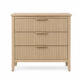 Kommode aus Eichenholz mit 3 Schubladen, Beige