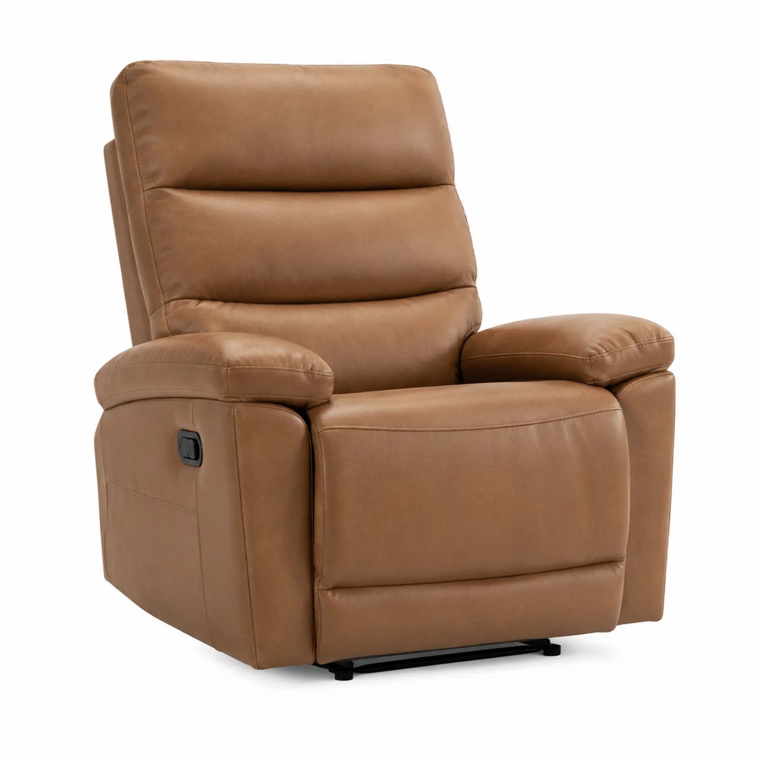 Brauner Echtleder-Relaxsessel mit Verstellfunktion