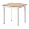 Esstisch quadratisch Holzfurnier Weiß 75x75 cm