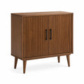 Holz Sideboard Braun mit Metalgriffen 80x40x90cm