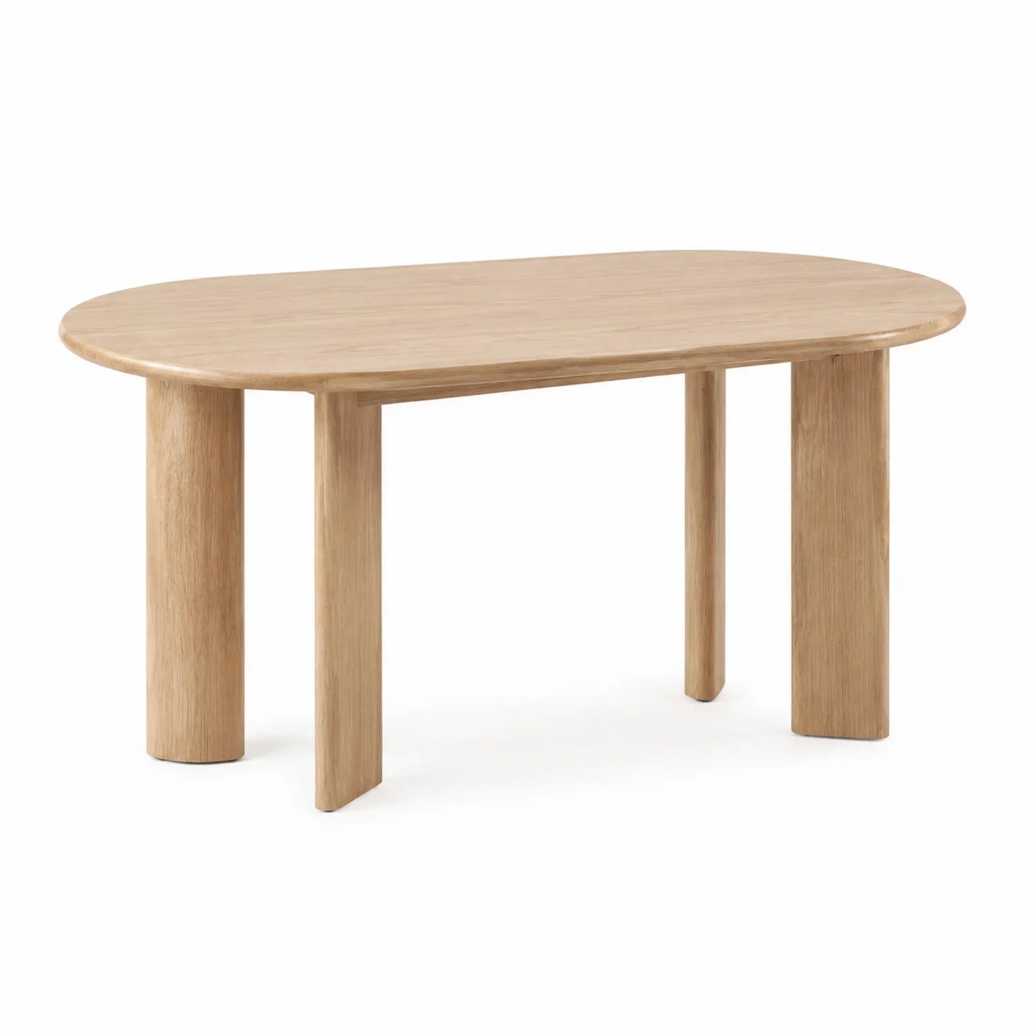 Ovaler Esstisch aus Eichenholz 180x90x75 cm