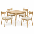 Esszimmer-Set Holz Natur Beige