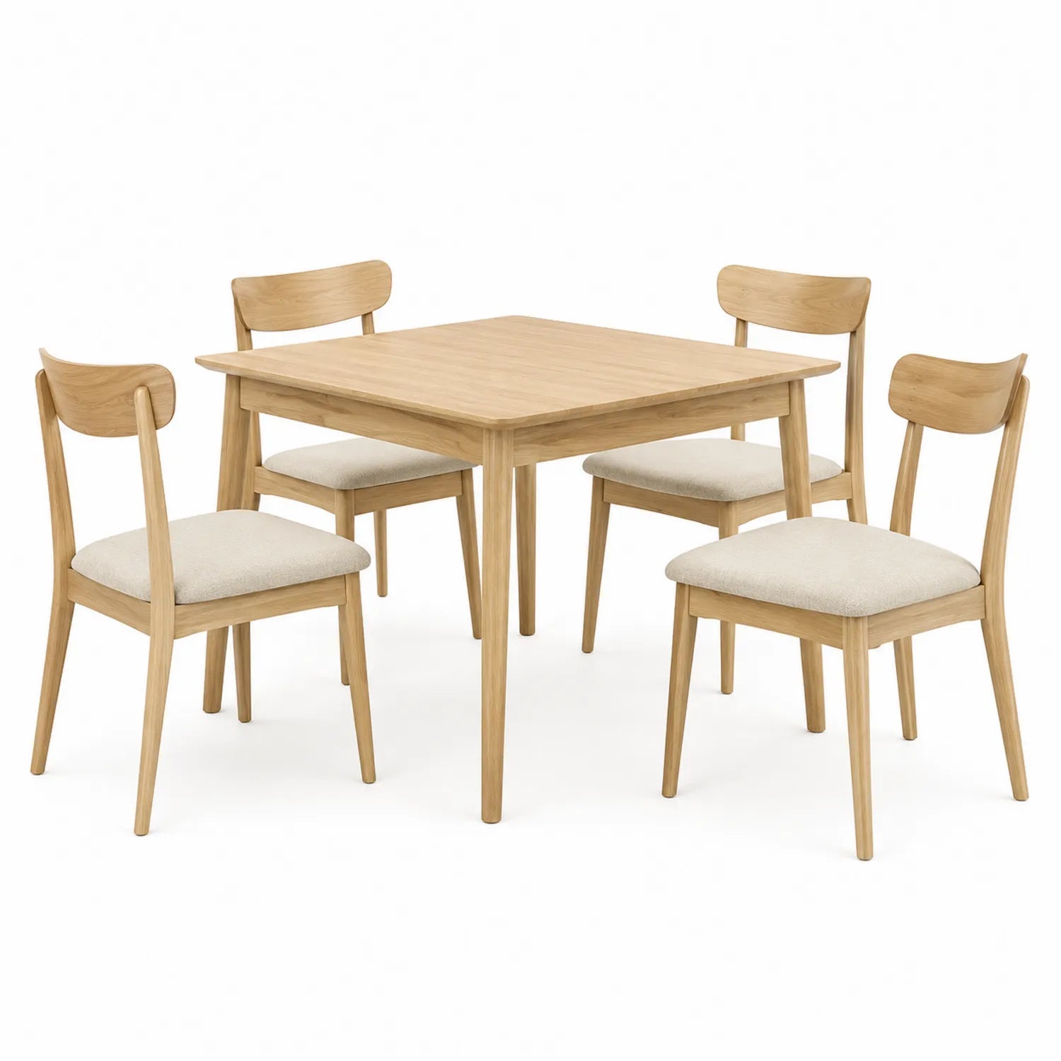 Esszimmer-Set Holz Natur Beige