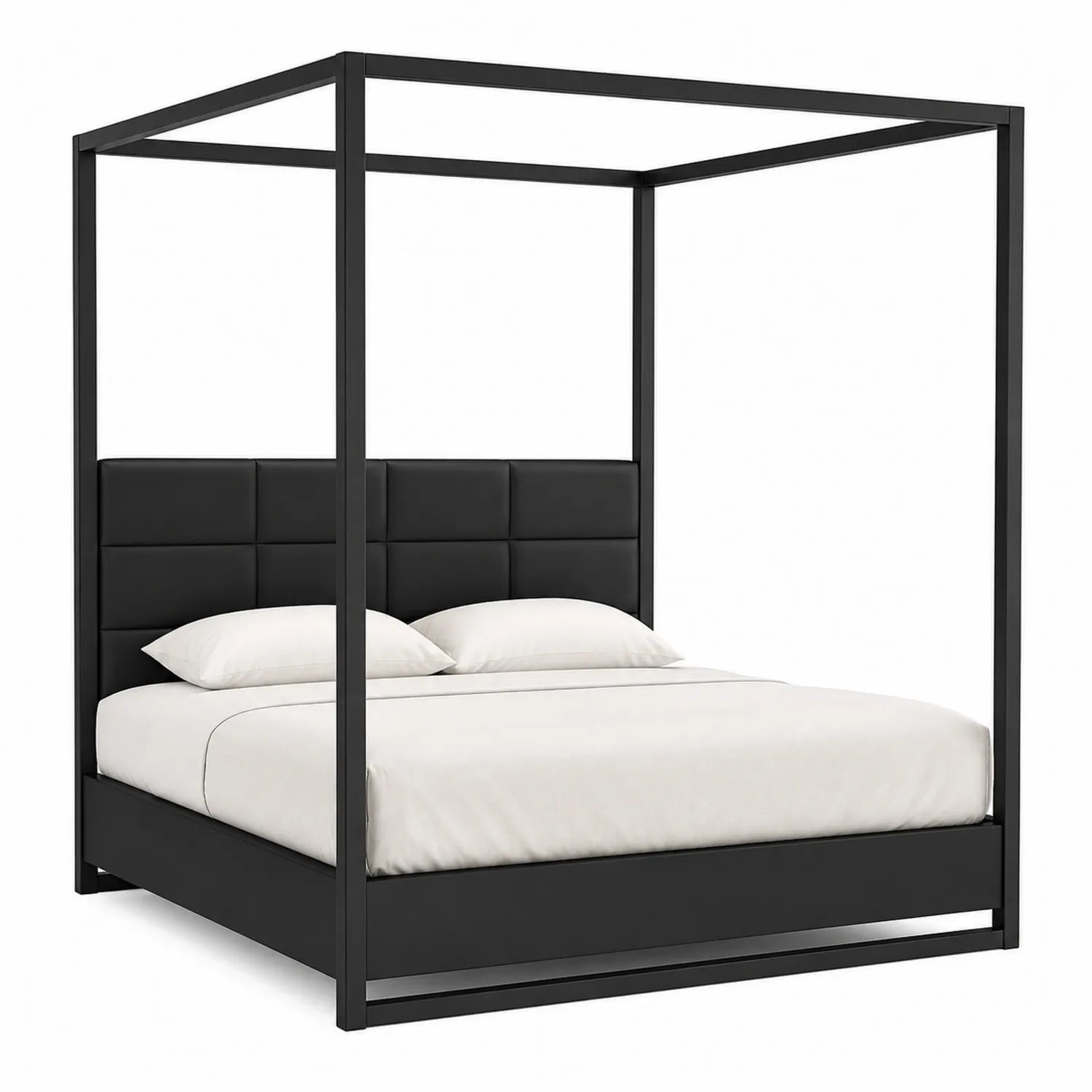 Metall Himmelbett Schwarz 200x160 cm
