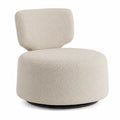 Drehbarer Bouclé-Sessel Beige Ø80 cm