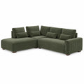 Ecksofa Cord Olivgrün 300x200 cm