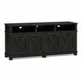 TV-Schrank Holz Schwarz 152x40x76 cm