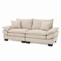 3-Sitzer Sofa Mikrofaser Beige 220 cm