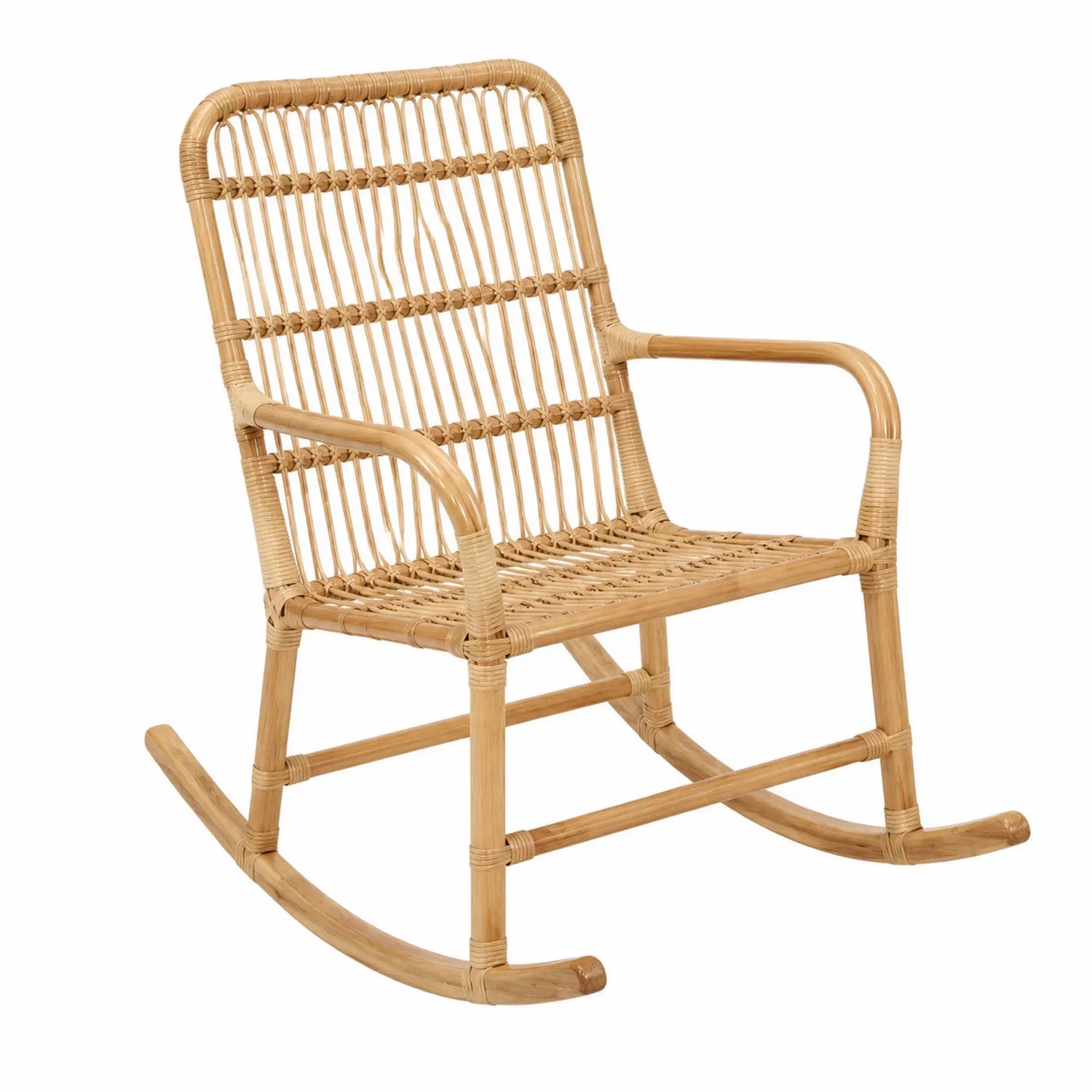 Rattan-Schaukelstuhl Natur 100x60x90 cm