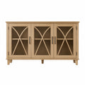 Eichenholz Sideboard mit Glastüren 150x85x40 cm